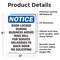 Signmission Door Locked During Business Hours, 3.5 in W x Rectangle, Vinyl Decal OS-2PACK-NS-D-35-V-11492 - alternate 3